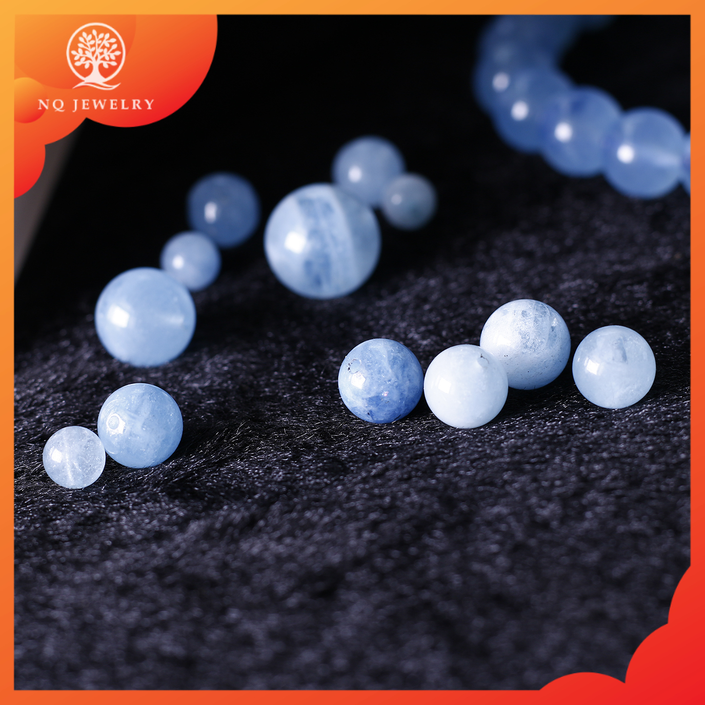 [HCM]Hạt lẻ đá Aquamarine mệnh thủy mộc - NQ JEWELRY