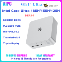Beelink GTi14 UItra 185H/155H/GTi12 i9-12900H DDR5 M.2 PCIE Thunderbolt 4 WIFI6 BT5.2 Win11 MINI PC eGPU Docking Station