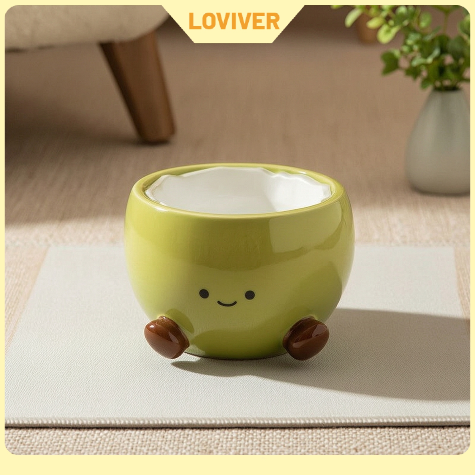 LOVIVER Cute Ceramic Pet Bowl Easy to Clean Ceramic Cat Bowl Sturdy Odor Resistant for Feeding Station, Indoor ราคา 1,680 บาท*ส่งฟรี