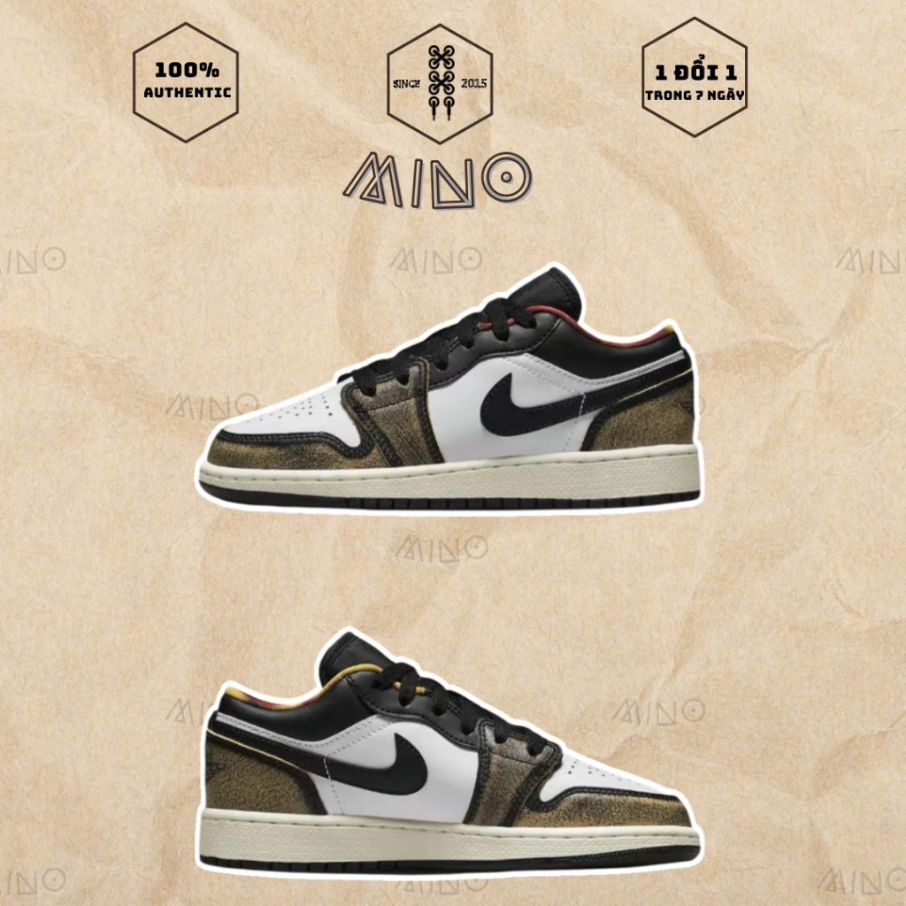 [CHÍNH HÃNG] Giày Air Jordan 1 Low SE GS Wear Away (DQ8421-001)