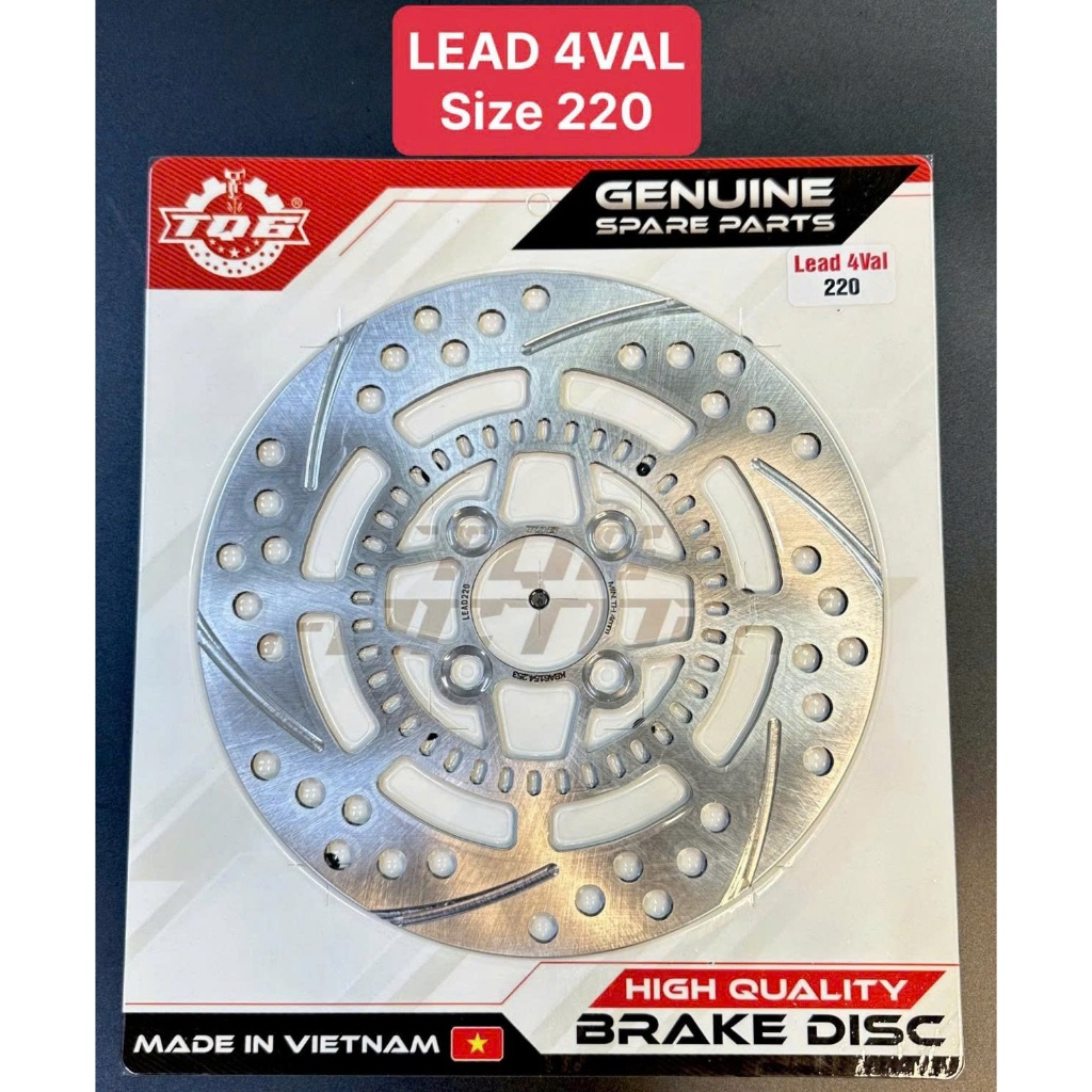 Đĩa thép TQ6 cao cấp 220mm cho Lead 4 val (có ABS)