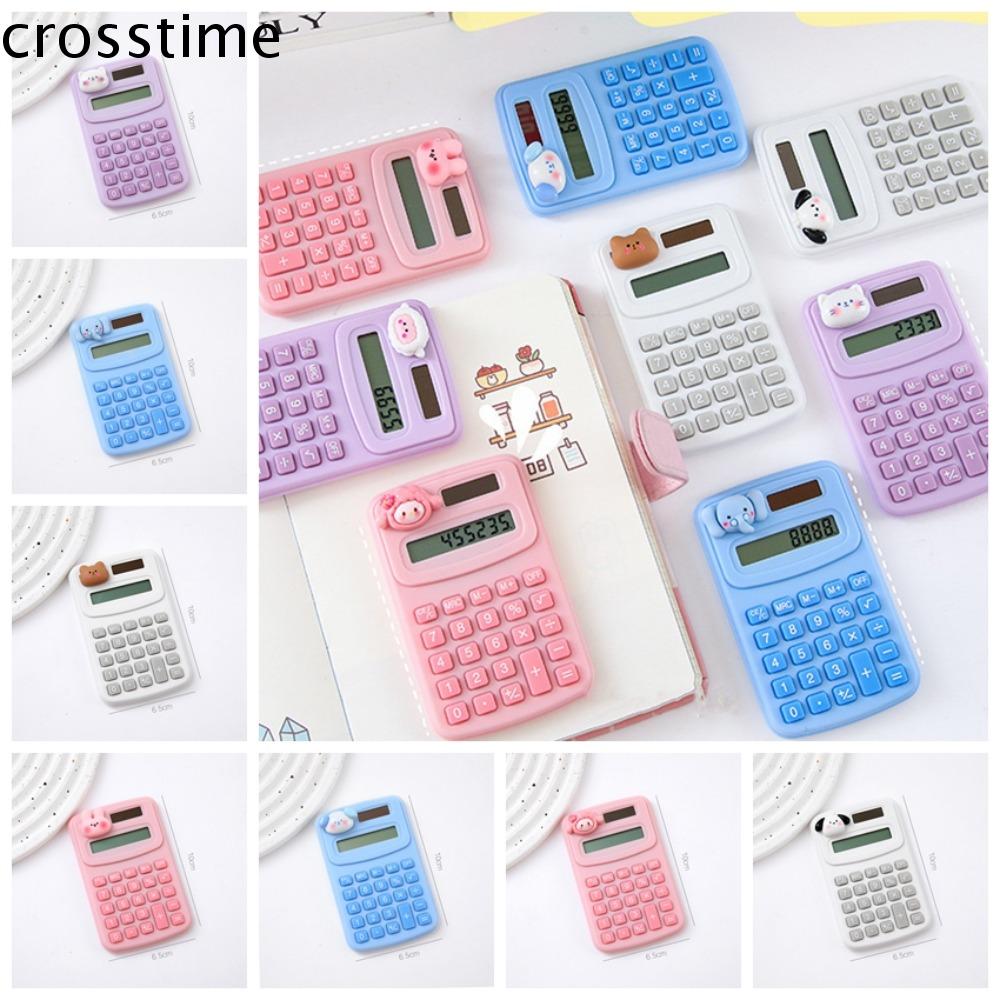 CROSSTIME Động vật hoạt hình Máy tính mini cầm tay dễ thương 8 chữ số Trọng lượng nhẹ Máy tính hoạt hình dễ thương Tính toán thuận tiện Nhỏ Làm việc văn phòng