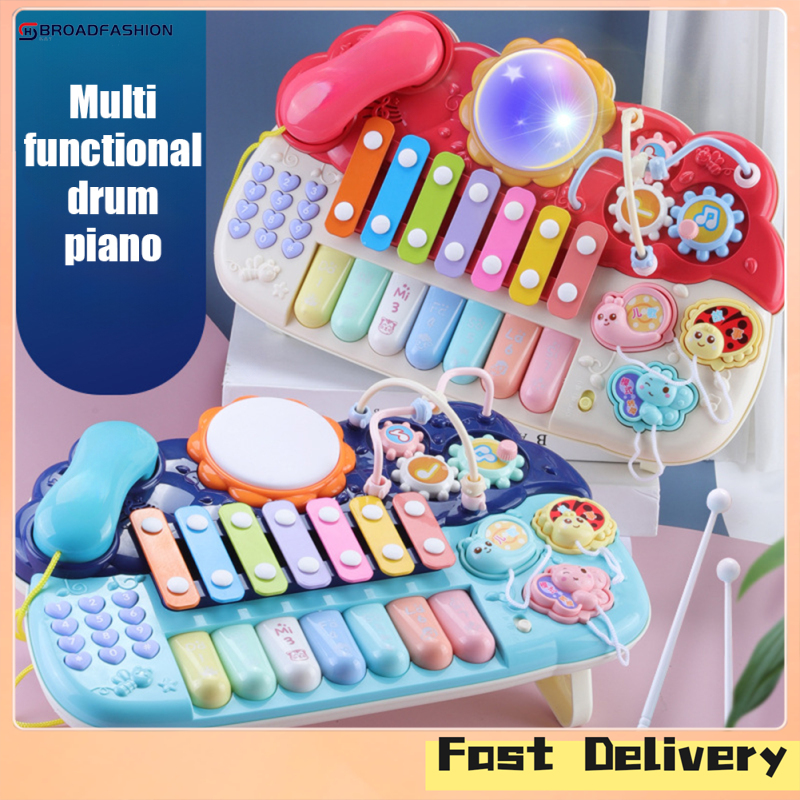 Broadfashion Baby Piano Keyboard Multifunctional Electronic Piano Keyboard With Lights Sounds Educational Musical Toy Gifts For Girls Boys ราคา 445 บาท*ส่งฟรี