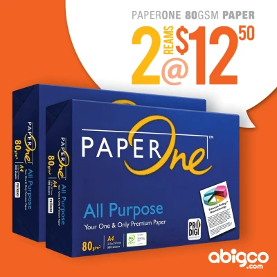 [Abigco] A4 All Purpose Paper 80gsm | PaperOne | 2 x 500sheets |