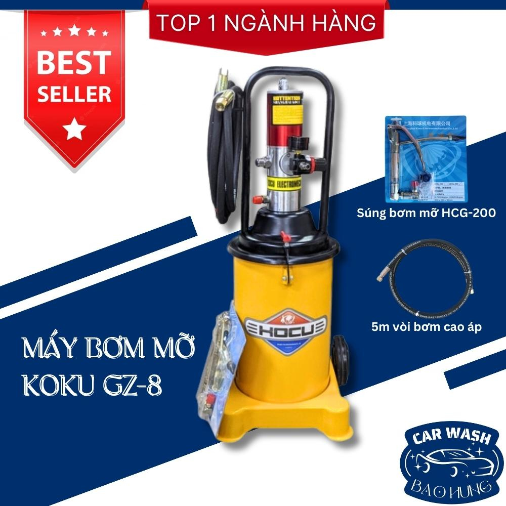 Máy bơm mỡ bò khí nén bơm mỡ hơi kuko gz-8, 12-20-30 lít, bơm mỡ cho xe ô tô, xe tải, máy xúc ủi, thiết bị công nghiệp