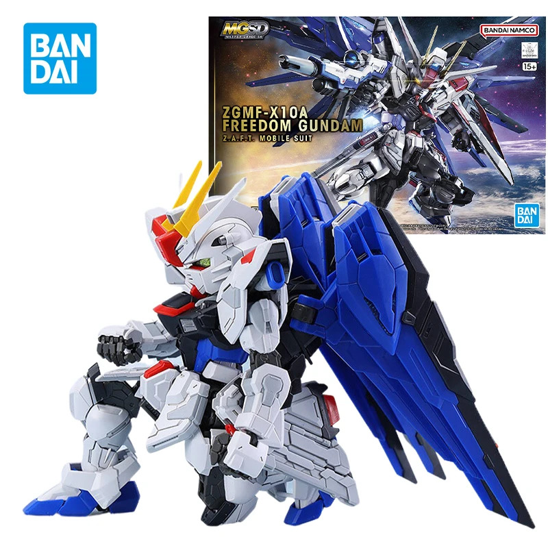 BANDAI Gundam Anime Figure MGSD ZGMF-X10A Freedom Gundam Action Figure Toys for Boys Kids Gifts for 