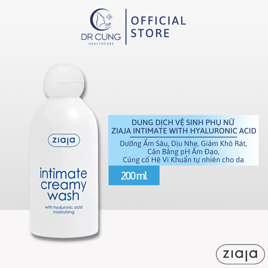Dung dịch vệ sinh phụ nữ Ziaja Intimate with Hyaluronic Acid - Dưỡng Ẩm
