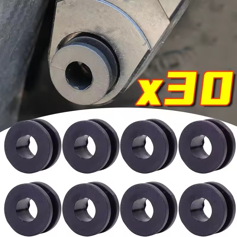30 cái Hông Xe Máy Bìa vòng đệm cao su Gasket Bộ phận tạo cơ thể Bảng điều khiển miếng đệm bảo vệ cho Yamaha Xe máy Honda sửa chữa Spacer máy giặt