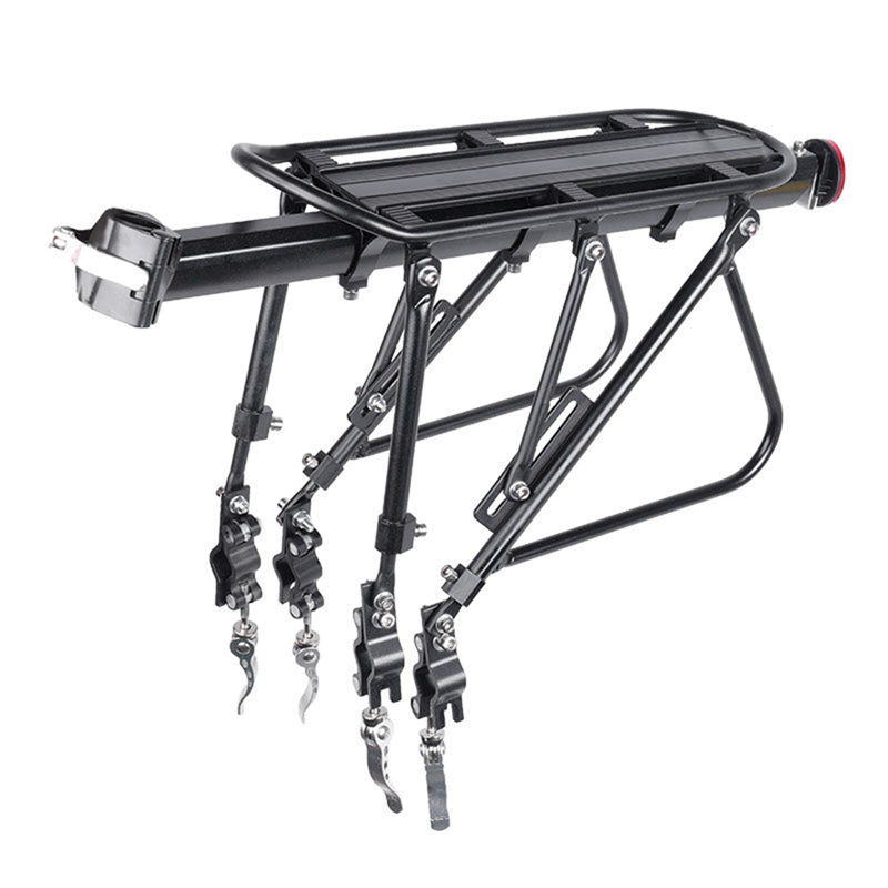 (NBGX) Universal Mountain Bike Rear Shelf Aluminum Alloy Bold Single Vehicle Shelf Quick Release Shelf with Reflective Sheeting