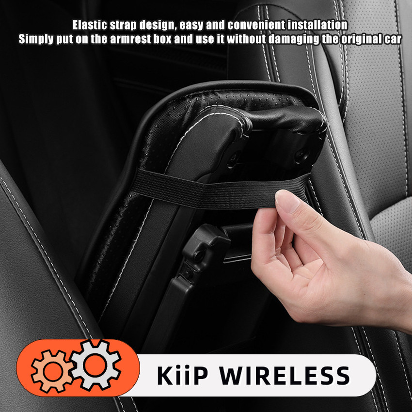 Armrest Pad Mobil Sandaran Tangan Kulit Hitam Bantalan Armrest Penambah Tinggi Toyota Harga 99,000 rupiah*Gratis Ongkir