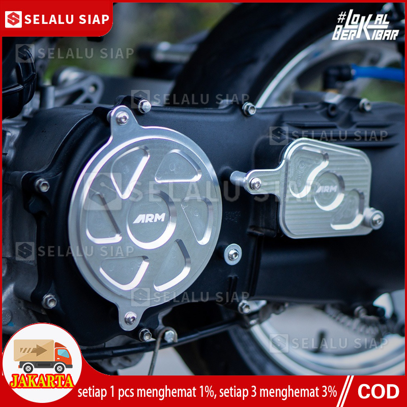 ARM cover CVT Aerox new aluminium Harga 148,750 rupiah*Gratis Ongkir