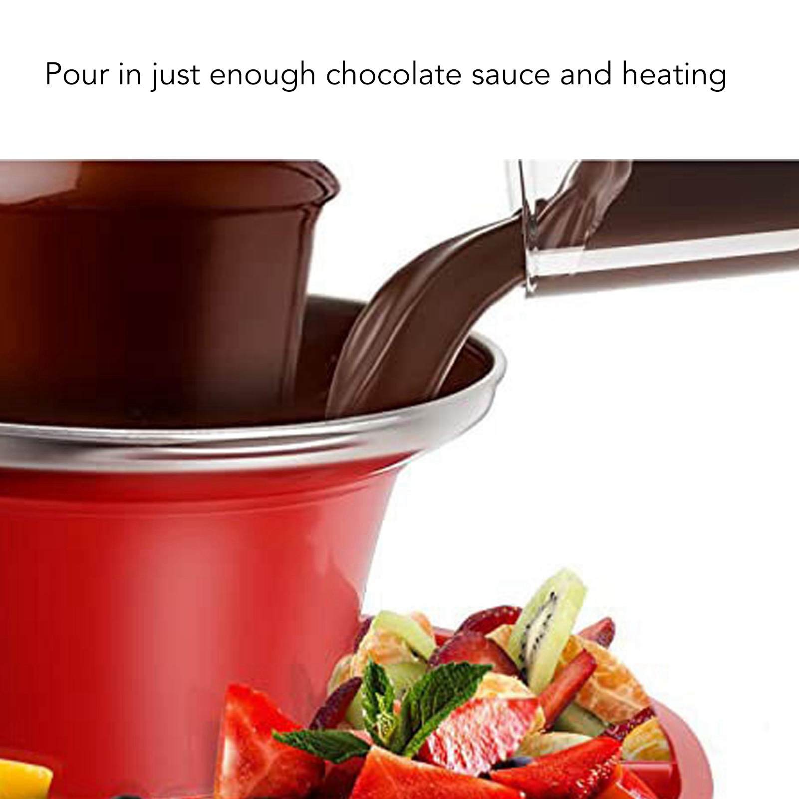 3 Tier điện tháp phun sô cô la thép không gỉ nhựa đa chức năng điện sô cô la Fondue cho tiệc sinh nhật