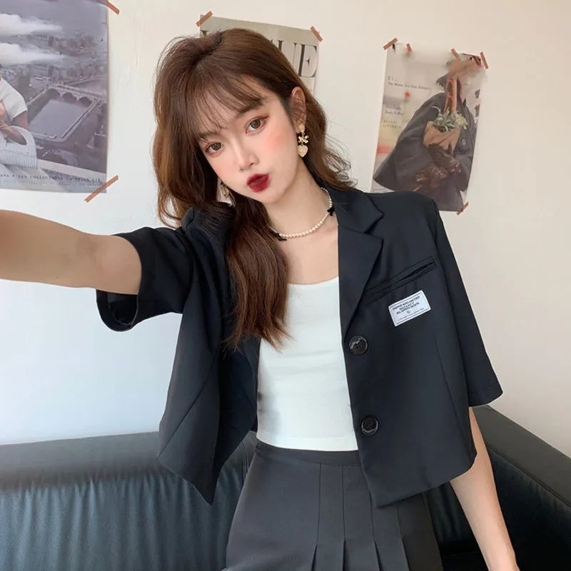 Áo blazer tay ngắn mỏng Mùa Hè Nữ