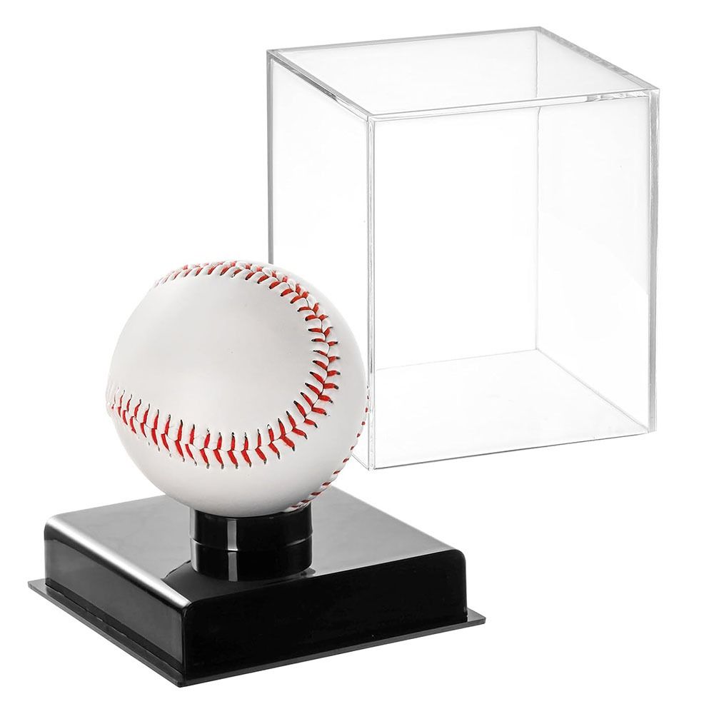 BFBFW Showcase Baseball Display Case Ball Protector Cube Baseball Storage