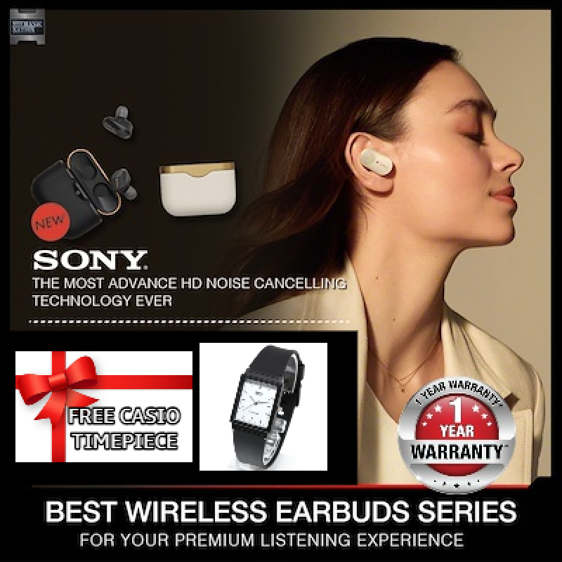 Free Casio Time Piece - Sony WF-1000XM3 Noise Cancelling Truly Wireless Earbuds with 1 Year Local Warranty WF1000XM3 Singapore