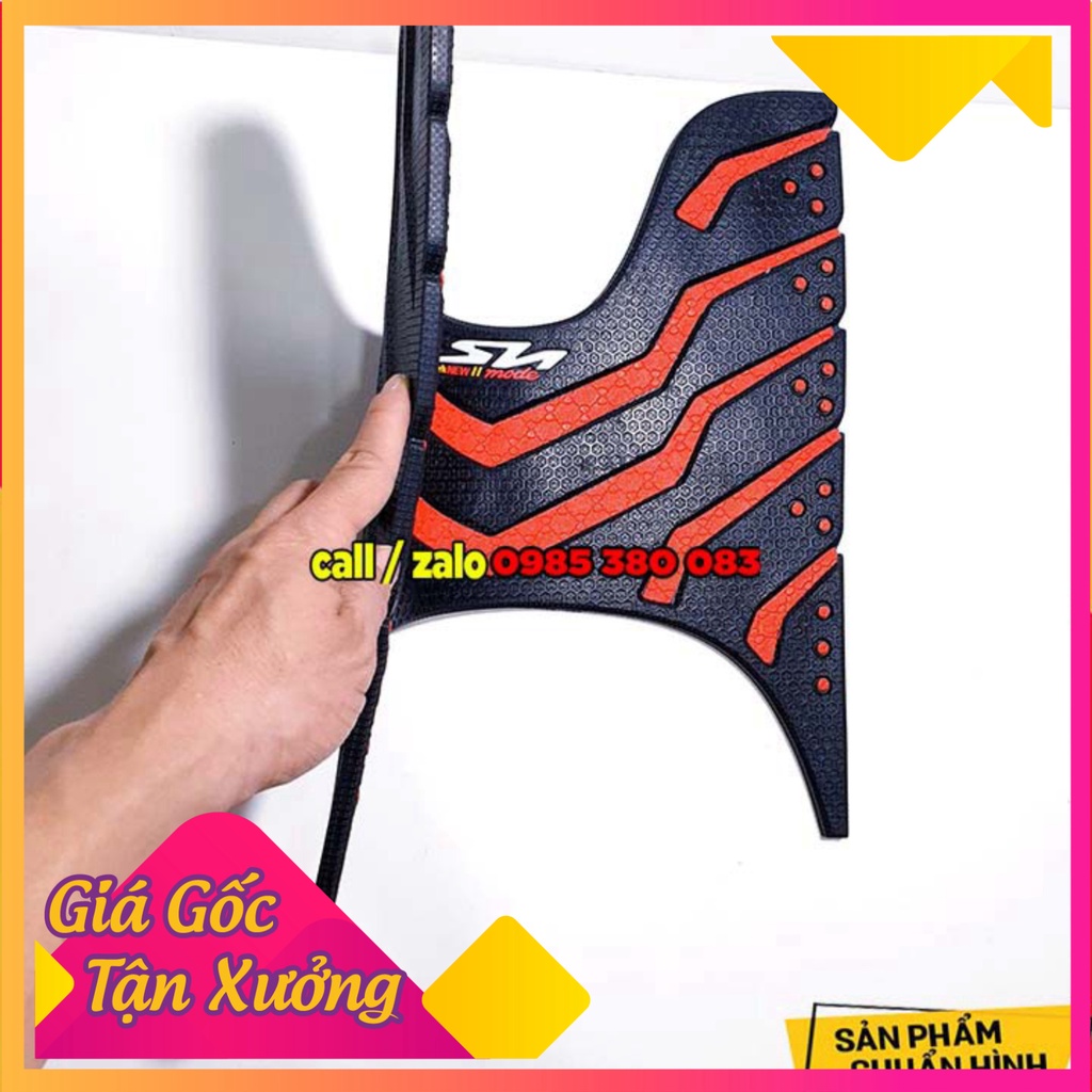 🥇 Thảm Để Chân - Thảm Lót Sàn SH mode 2020 - 2024 Kiểu Thái Lan (màu đen đỏ) 🥇 (Ảnh Tự Chụp Sp Thật)