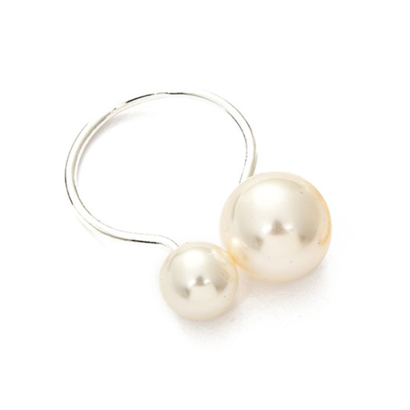 Pearl Napkin Rings Set of 12 Handmade Napkin Ring for Wedding Dinner Party Banquet Serviette for Christmas Birthday