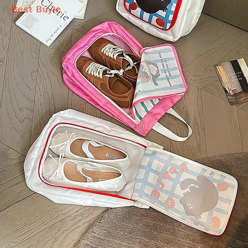 💖Best Buyle Xách Tay Hai Lớp Du Lịch Giày Túi Riêng Biệt Lưu Trữ Giày Không Thấm Nước Lưu Trữ Túi Cầm Tay Dày Chống Bụi Giày Túi