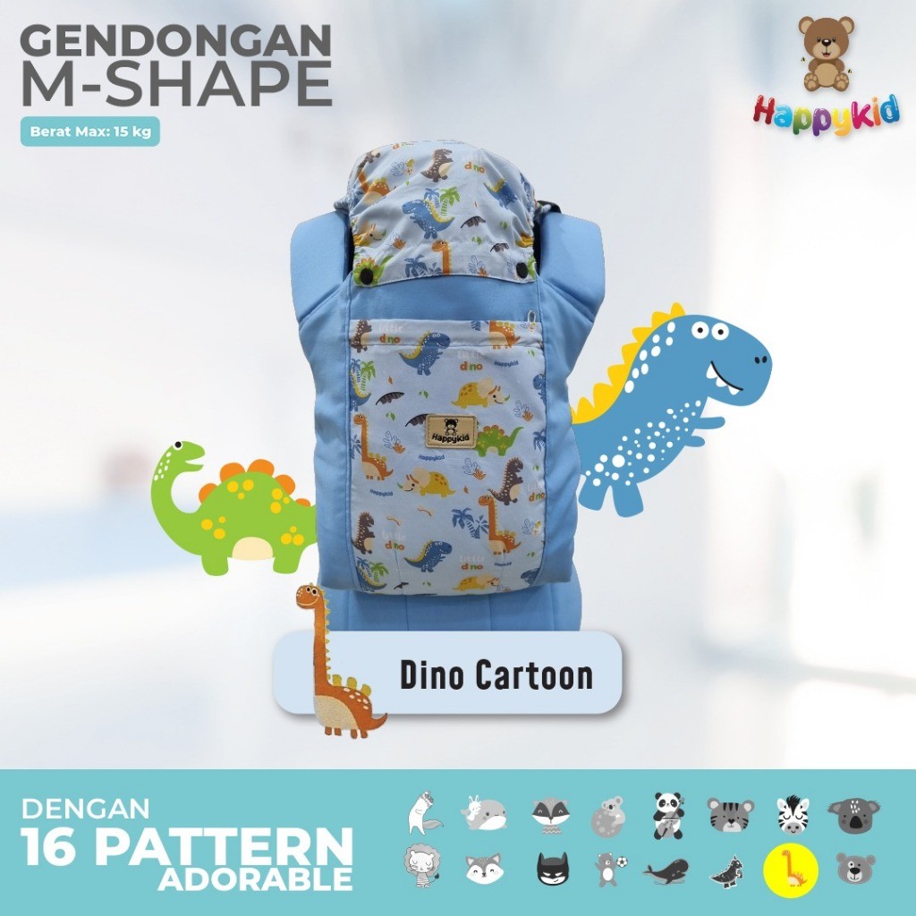 Gendongan Depan Ransel SSC M-SHAPE Happy Kid Flower Carts Gendongan Depan Kangguru