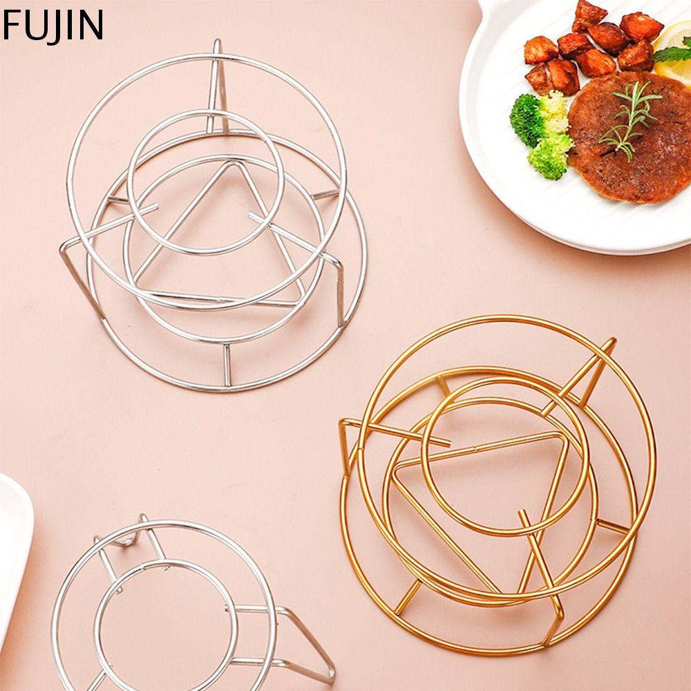 FUJIN Di động Giá đỡ bếp lò Thép không gỉ Hộ gia đình Giá Đỡ Bình cà phê Đế nấu ăn Bền Giá để nồi nấu ăn Phụ kiện nhà bếp