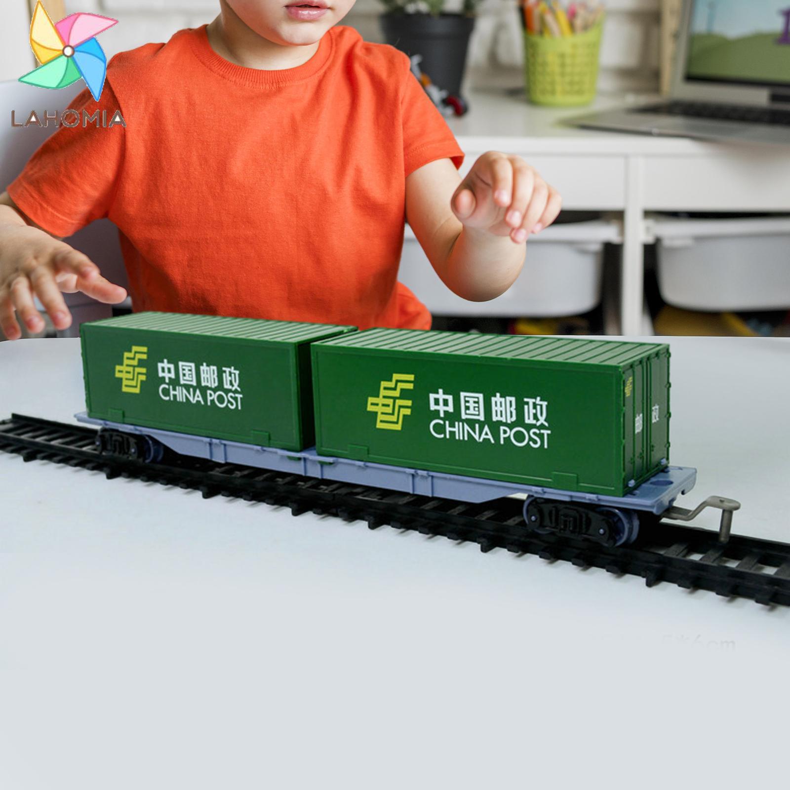 lahomia Track Freight Car Model Train Toys 1 87 Railway Train Playset