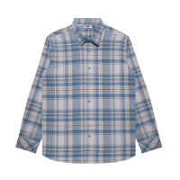 M231 Kemeja Pria Flannel Panjang Biru 0033