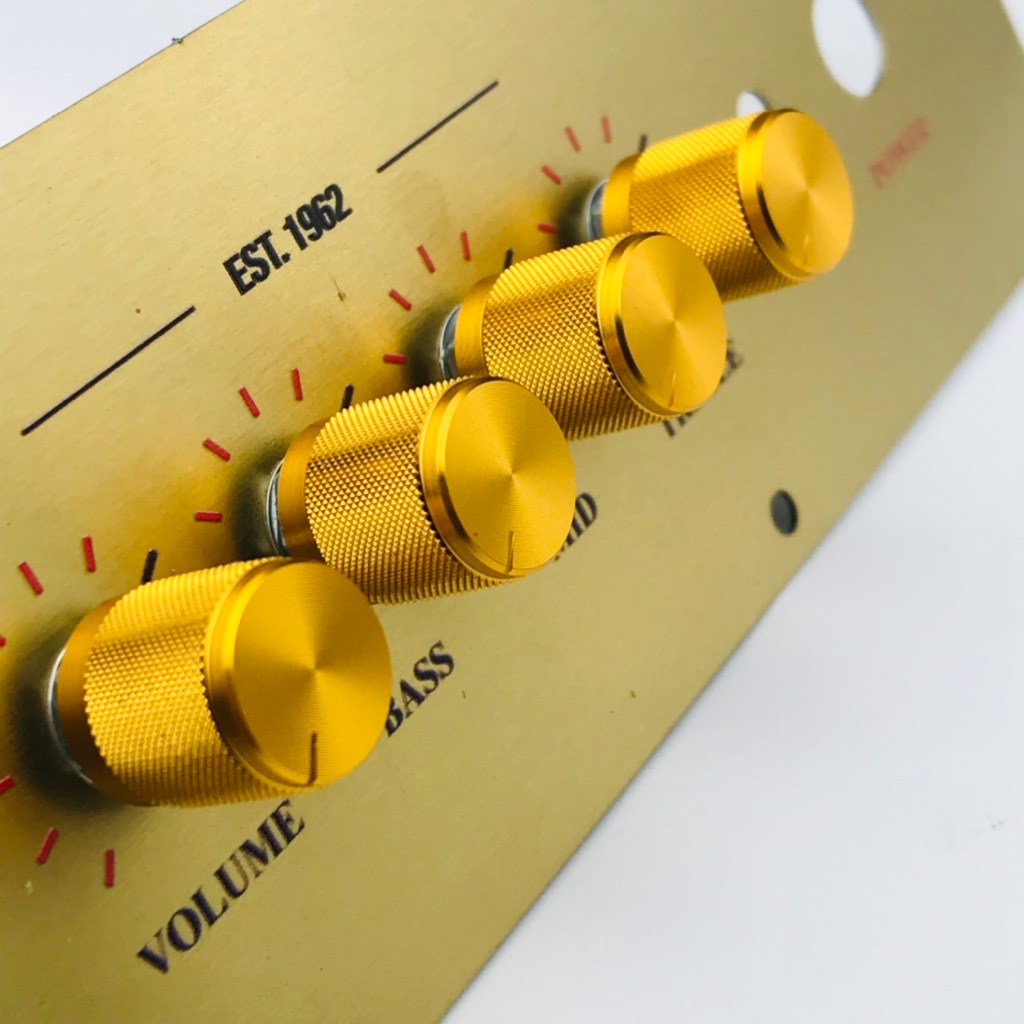 Núm volume nhôm cnc nguyên khối trắng đen 15x17x6mm