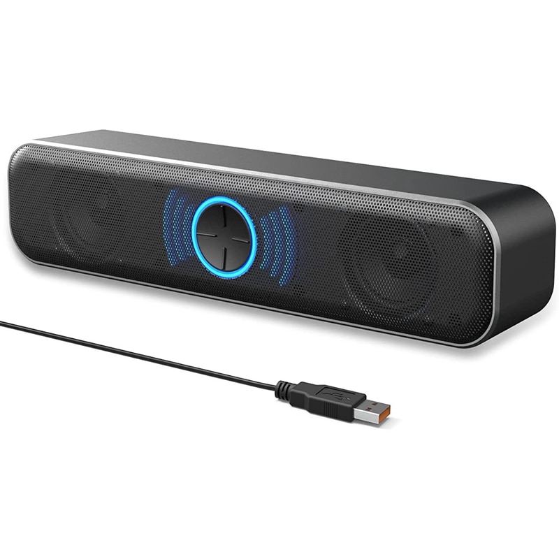 Máy Tính USB Loa máy tính thanh âm thanh với kỹ thuật số núm âm lượng âm thanh nổi cho máy tính để bàn, máy tính xách tay, loa chơi game PC