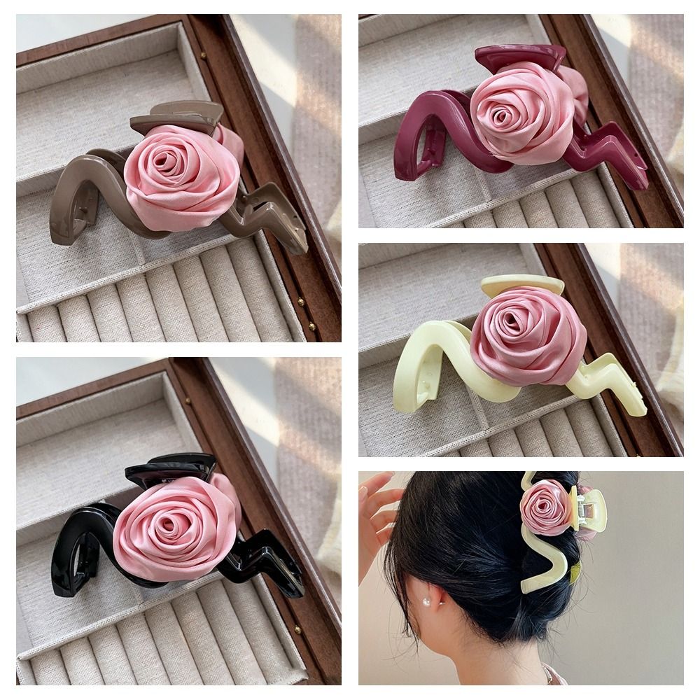 Artmu dạng sóng Kẹp tóc hình bông hoa phong cách Hàn Quốc Vải tóc ngọt bắt Cổ Tích buộc tóc đuôi ngựa hoa hồng kẹp cua phụ kiện mùa hè