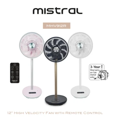 Mistral 12 High Velocity DC Stand Fan with Remote Control (MHV912R)