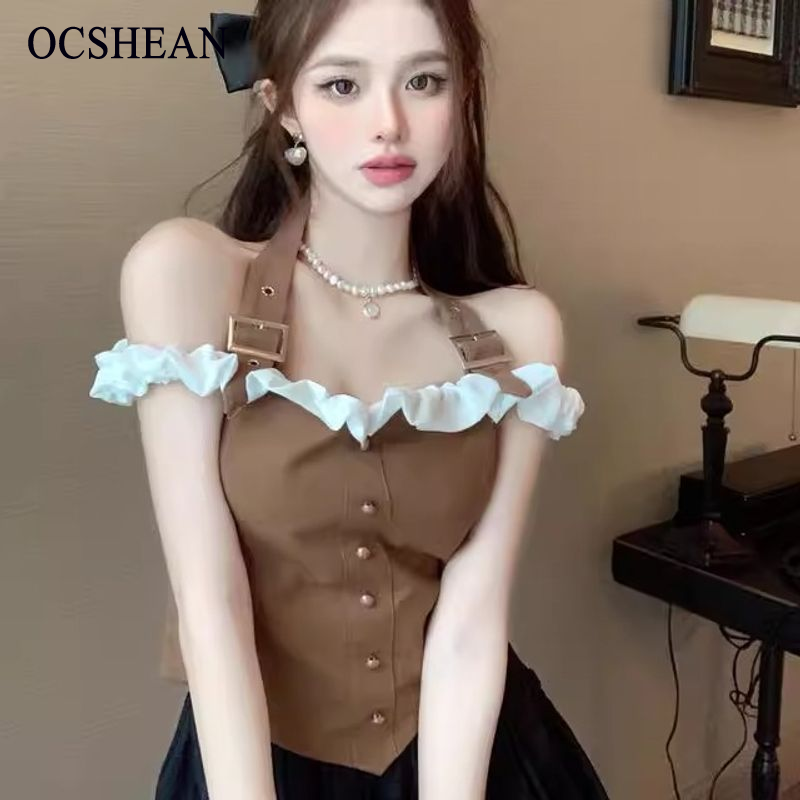 OCSHEAN เสื้อสายเดี่ยวคล้องไหล่ ราคา 71 บาท*ส่งฟรี