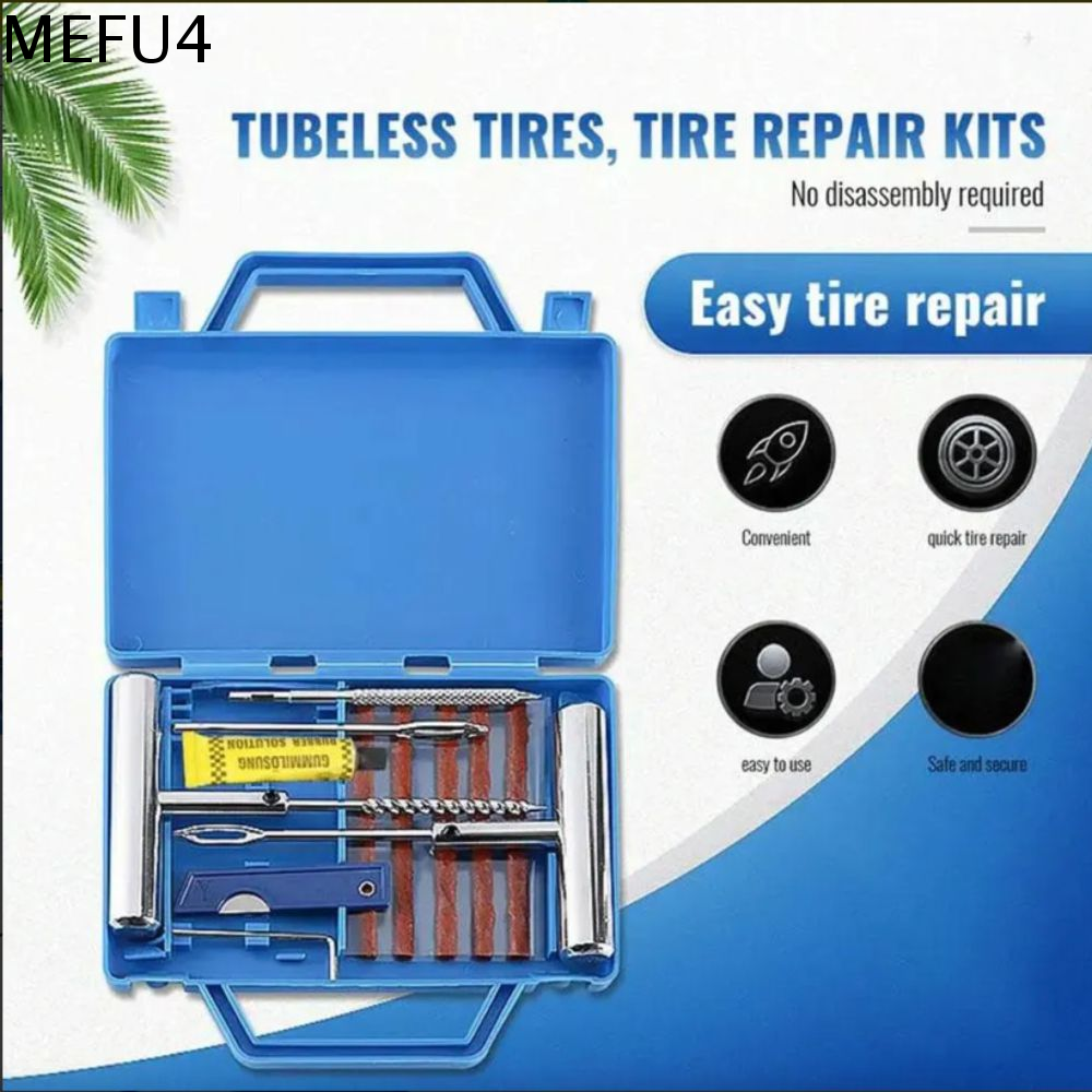 MEFU4 Bộ dụng cụ mini Bộ dụng cụ sửa chữa lốp xe Dụng cụ sửa chữa Công suất cao Bộ sửa chữa thủng Bộ công cụ Di động Sửa chữa lốp không săm Ô tô