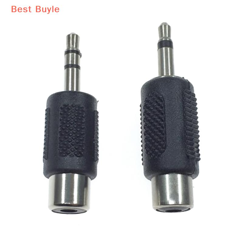💖Best Buyle 1PC Mono kênh kép cắm 3.5 để AV Adapter 3.5mm âm thanh đầu Nam để sen RCA nữ Jack chuyển đổi đầu