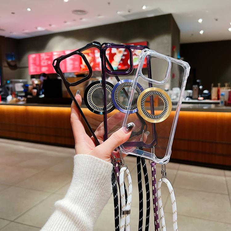 【HZSUNSKY】 Traveler Crossbody Lanyard MagSafe Four-corner TPU Clear Phone Case For iPhone 11/iPhone 11 Pro/iPhone 11 Pro Max/iPhone 12/iPhone 12 Pro/iPhone 12 Pro Max/iPhone 13/iPhone 13 Pro/iPhone 13 Pro Max/iPhone 14/iPhone 14 Plus/iPhone 14 Pro/iPhone