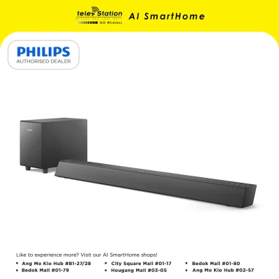 Philips AV TAB5305/98 2.1ch Soundbar with Subwoofer (1 Year International Warranty)