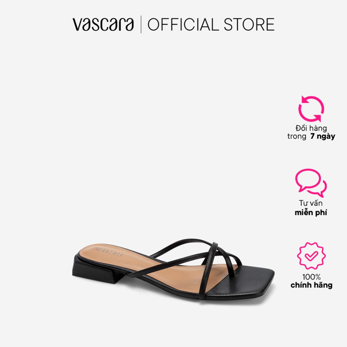 Vascara dép kẹp quai đan phối vân kì đà - dxp 0185