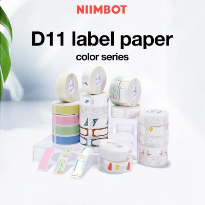 NiimBot D11/D110 Thermal Label Printer Consumable Thermal Label Tape Roll Thermal Label Sticker Ready Stock