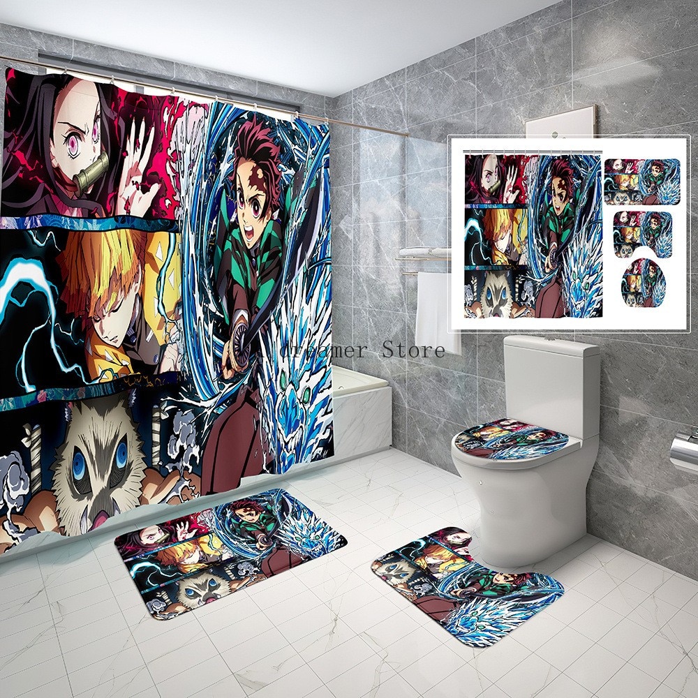 One Piece Japanese Anime Straw Hat Pirates Crew Luffy 14 Bathroom Sets Bath  Mat Toilet Lid Cover in 2023  Bathroom sets Bathroom mat sets Bath mat  sets