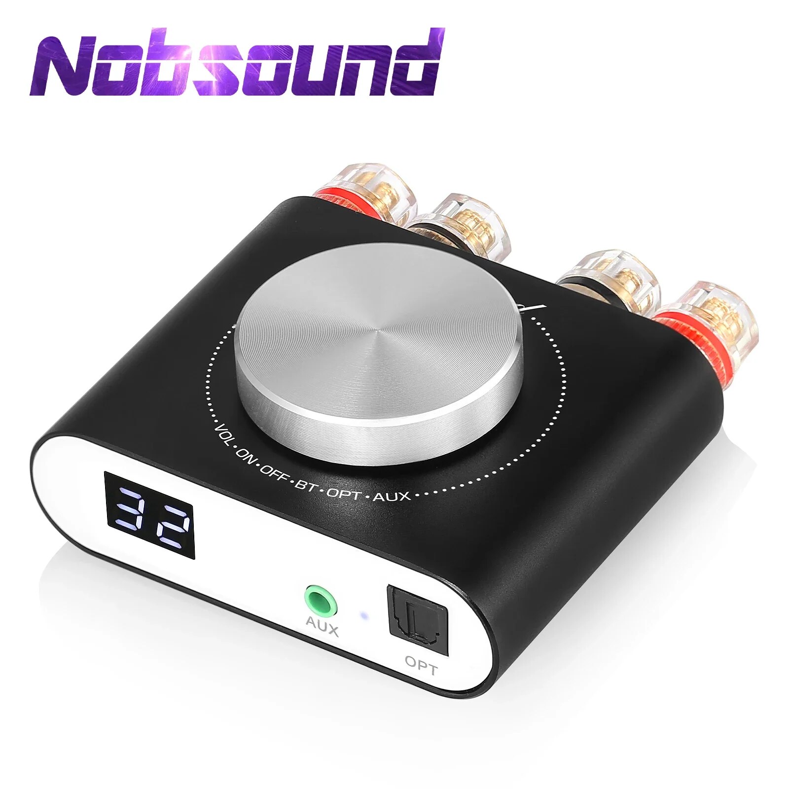 【Limited Quantity】 Nobsound Q10 Mini Digital Aux/optical Amplifier Bluetooth 5.0 Hifi Class D Desk Power Amp 100w100w