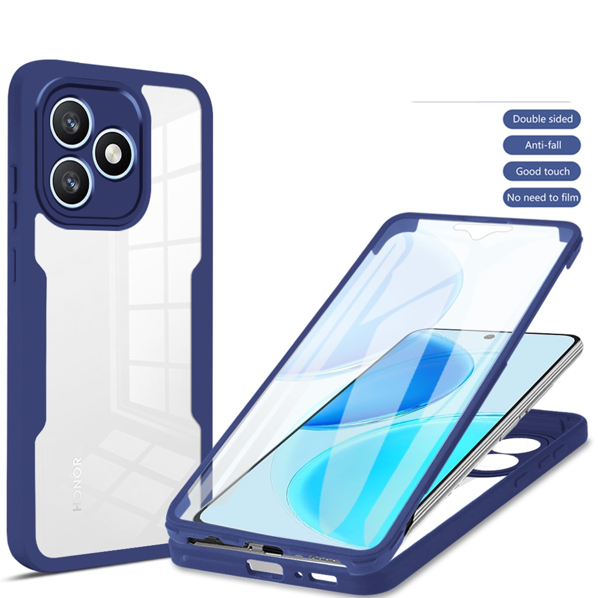 For Honor X8d Case Honor X8d Cover X8D Phone Case Full Body Protection Case Protective 360 Double Sided Cover Funda Coque Capa - Image 3