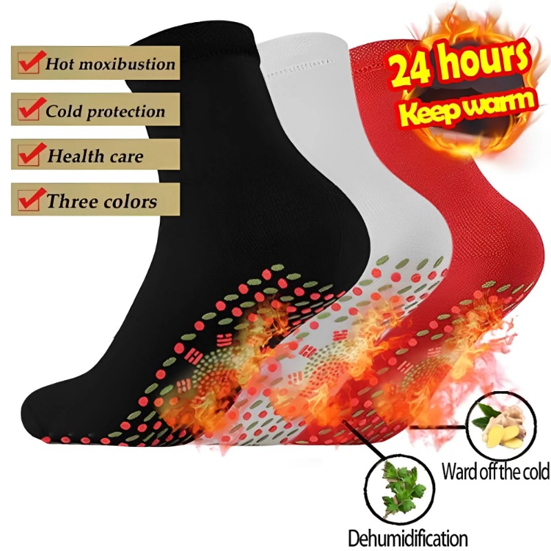 Winter Self-Heating Socks Thermal Heated Socks Soft Elastic Thicken Anti-Slip Socks for Men Women Magnetic Therapy Sock