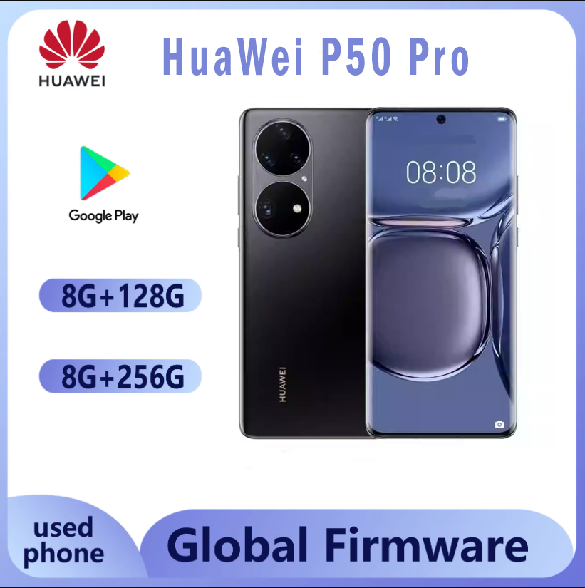 Refurbished Original Honor HUAWEI P50 Pro 4G Smartphone, 6.6" 120Hz OLED Curved Screen, HiSilicon Kirin 9000 & HarmonyOS used phone - Image 2