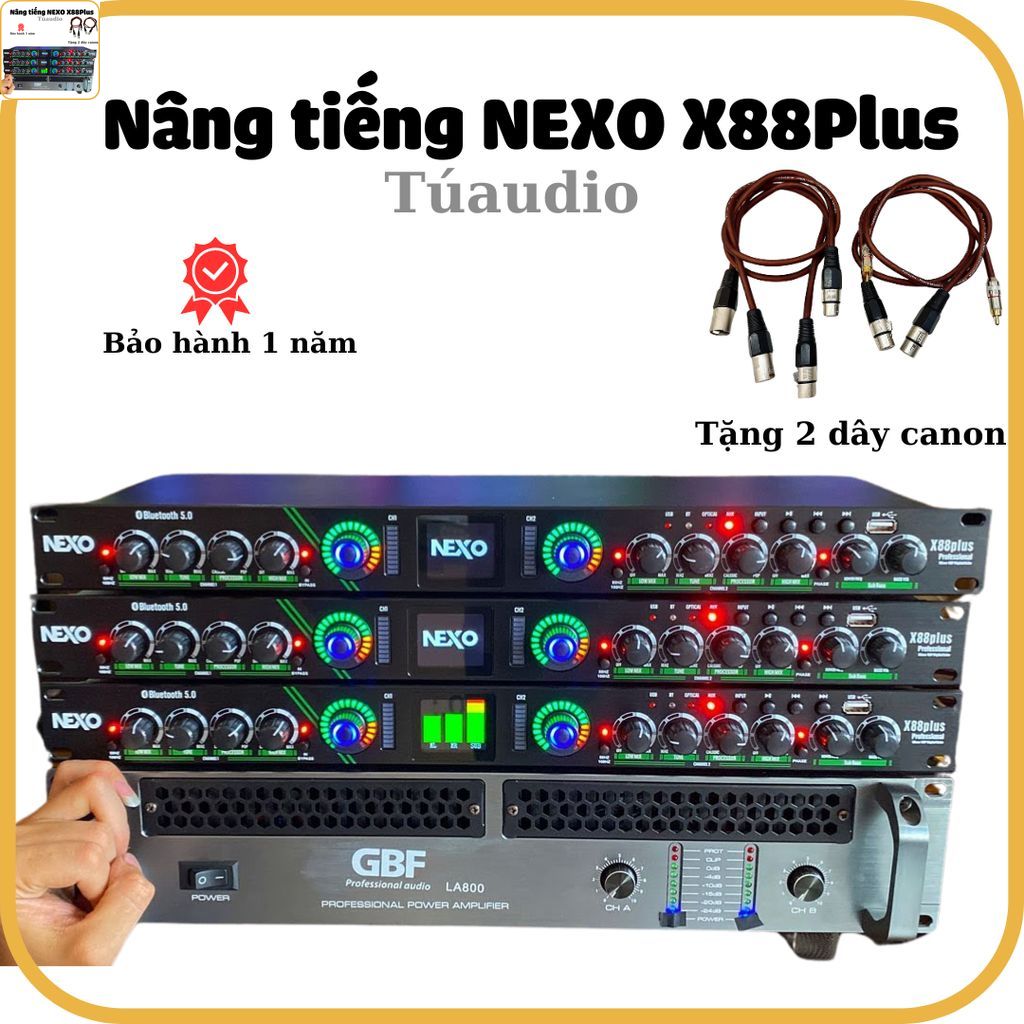 Máy Nâng tiếng Nexo x88 Plus, có đủ bluetooth, optical, usb cổng quang, cho âm thanh sắc nét. tặng dây canon