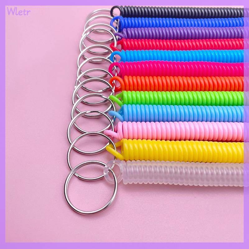 Wletr Đầy màu sắc mùa xuân dây túi Keychain móc áo với kính thiên văn dây đàn hồi điện thoại trường hợp phụ kiện mùa xuân dây Khả năng mở rộng chống mất dây