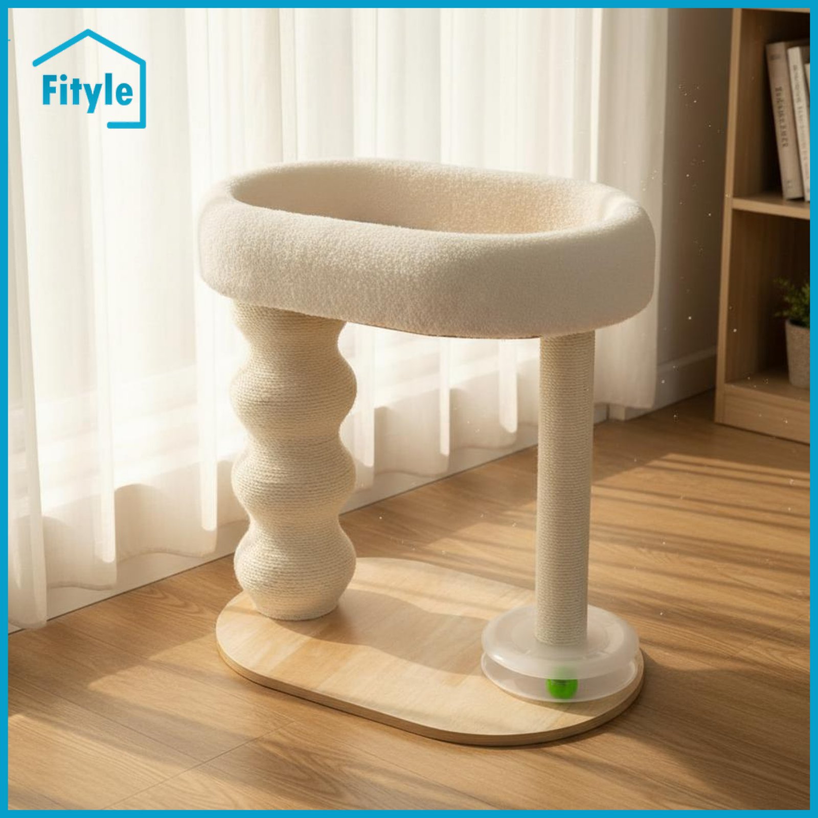 Fityle Wear-Resistant Cat Tree with Bed and Toy Multi-Functional Cat Climbing Playhouse Sturdy Construction Pet Furniture Easy to Assemble for Small Areas ราคา 4,860 บาท*ส่งฟรี