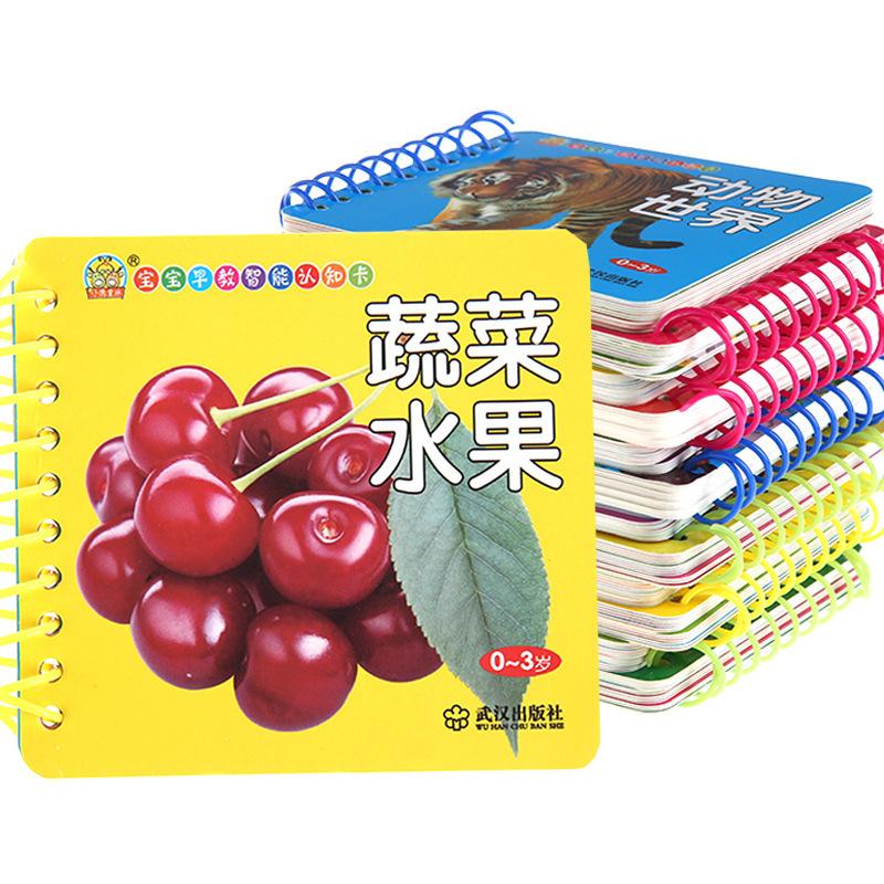 【24 books】Teach 0-3-year-old babies early. Enlightenment cognitive literacy cards tear well. Books and babies tear well.