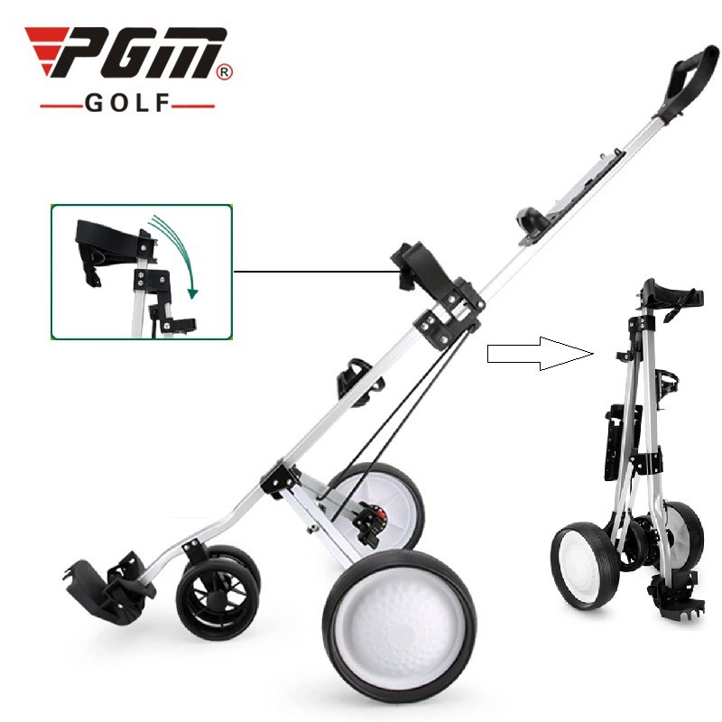 PGM Golf 4 wheels aluminum alloy foldable golf trolley multifunction golf push cart with water bottle holder - ยี่ห้อ PGM ราคา 2,656 บาท*ส่งฟรี