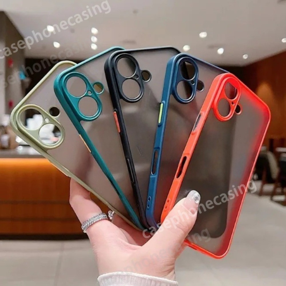 Ốp cho iPhone 16 15 Pro Max 14 Plus 13 + 12 Mini 5G 2024 vỏ điện thoại Ống kính bảo vệ chống sốc cứng chống nứt mờ chống vân tay cho I16 i15 i14 i13 i12