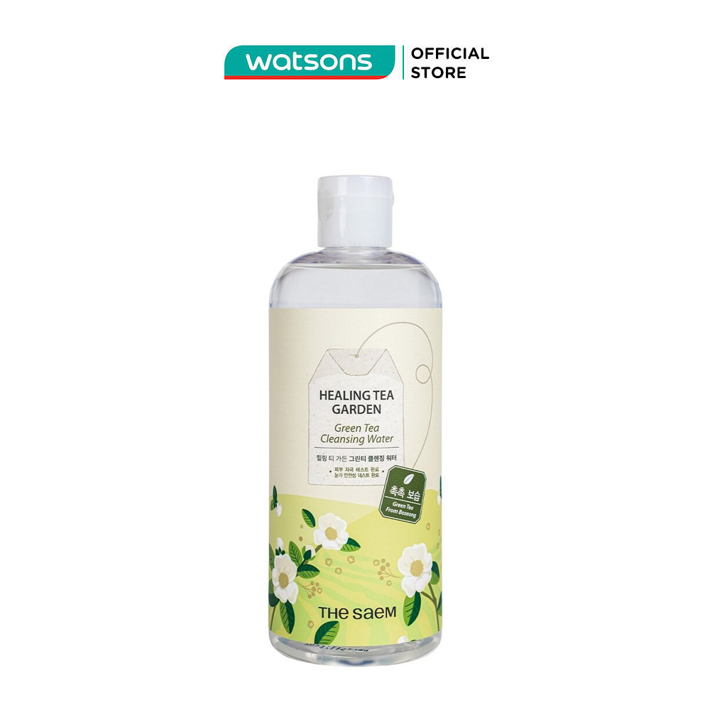 Nước Tẩy Trang Trà Xanh the SAEM Healing Tea Garden Green Tea Cleansing Water 500ml