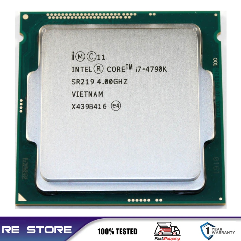 Intel Core I7 4790K Used Quad-Core Cpu 8Mb Cache 88W Tdp Lga 1150